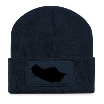 Madère - Beanie recyclé à patch - bleu marine - Devant