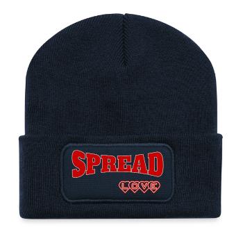 Expressive Spread Love Design - Recycled Patch Beanie - french navy - Front