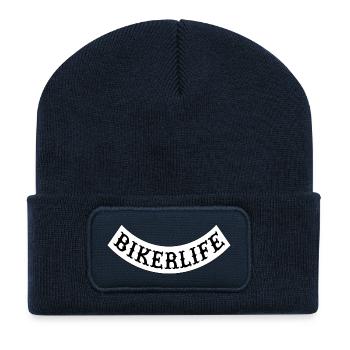 Biker_life_ - Recycled Patch Beanie - french navy - Front