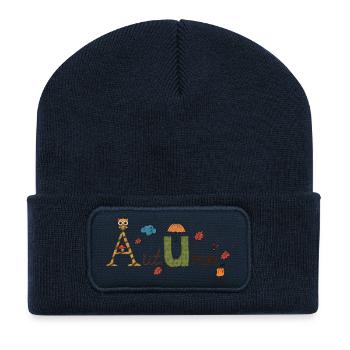 10_Herbst - Recycelte Patch Beanie - French Navy - Vorne