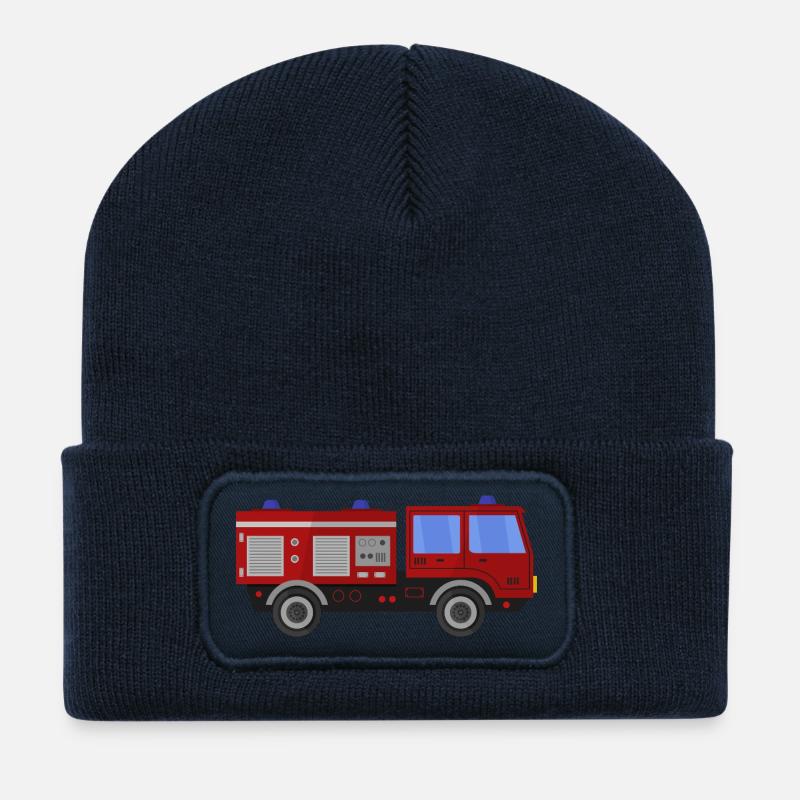 Feuerwehrauto - Recycelte Patch Beanie - French Navy