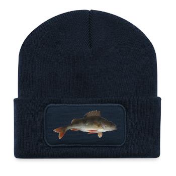 Perch - Recycled Patch Beanie - french navy - Front