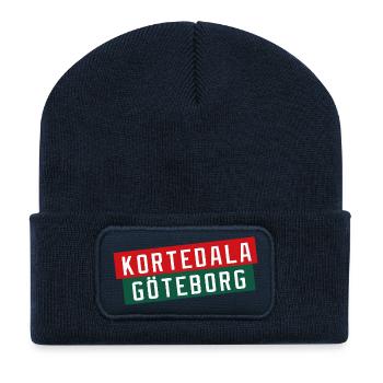 Kortedala Göteborg Farbblock - Recycelte Patch Beanie - French Navy - Vorne