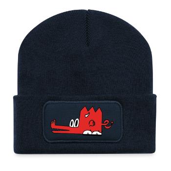 Sparko der Drache - Recycelte Patch Beanie - French Navy - Vorne