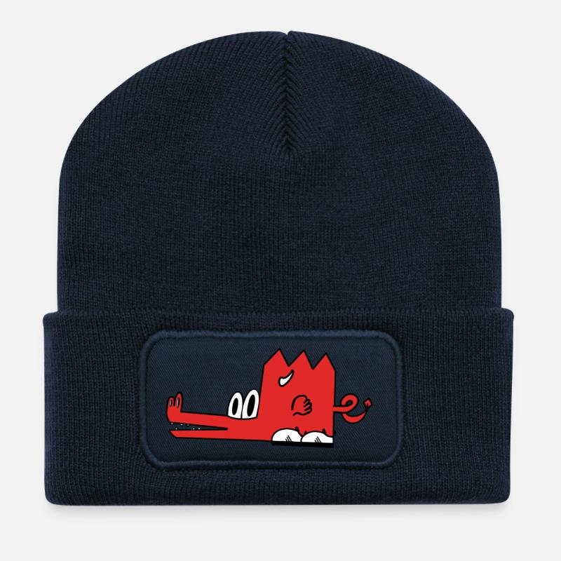 Sparko the dragon - Recycled Patch Beanie - french navy