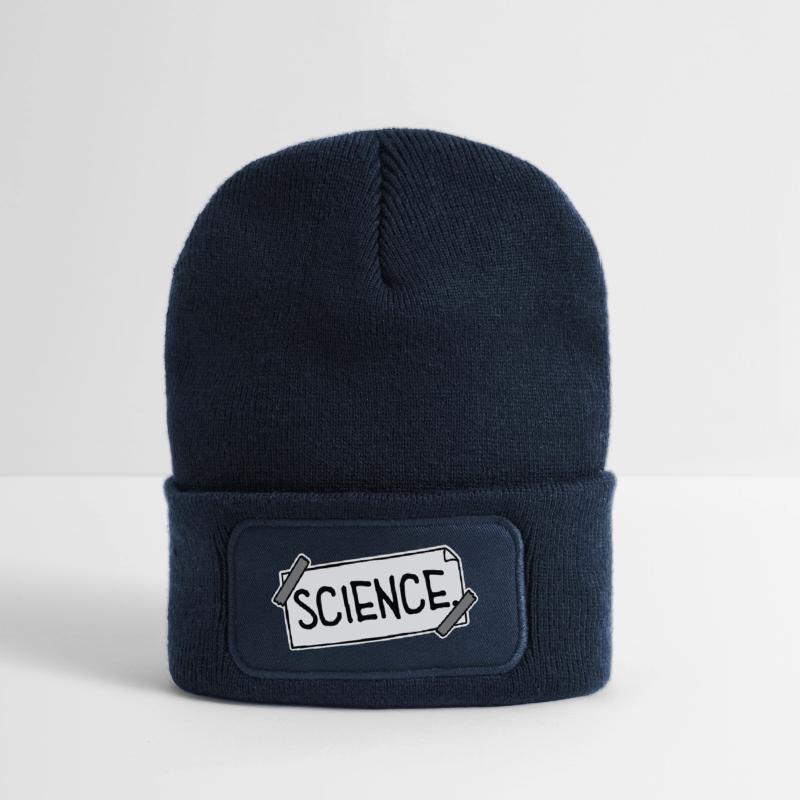 Science Science Statement Nerd Education Saying Recycled Patch Beanie