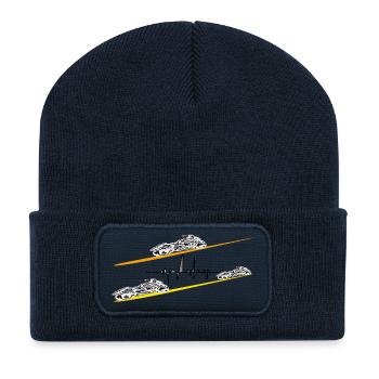 Chopper Motorrad Herzschlag - Recycelte Patch Beanie - French Navy - Vorne