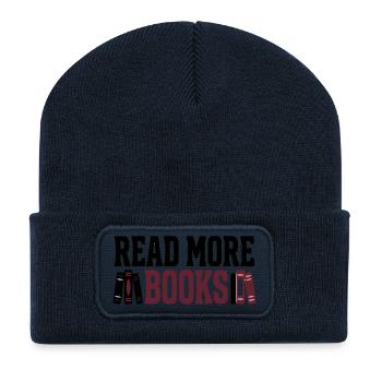 Read More Books Lesen Buchclub Lehrerin - Recycelte Patch Beanie - French Navy - Vorne