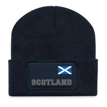 Scotland Shirt Look - SCOTLAND with Flag Flag - Recycled Patch Beanie - french navy - Front