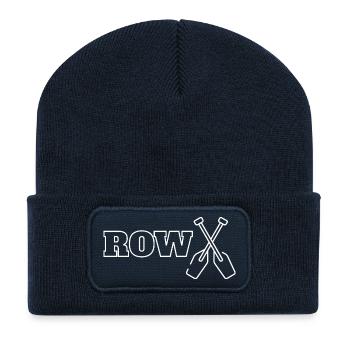 ROW Rowing Design College Style in White - Recycled Patch Beanie - french navy - Front