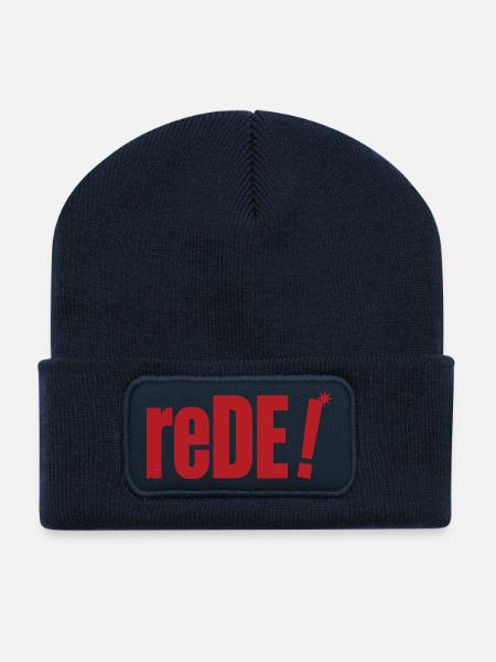 rede! - Recycelte Patch Beanie - French Navy