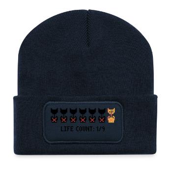 Endgültiges Leben - Recycelte Patch Beanie - French Navy - Vorne