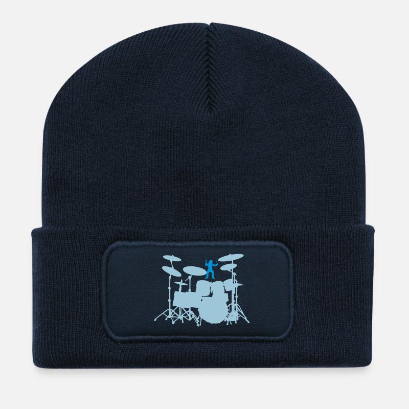 Drumset - Recycelte Patch Beanie - French Navy