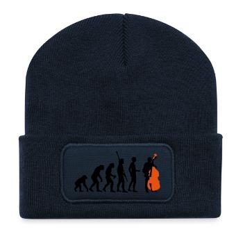 evolution_bass_2c - Beanie recyclé à patch - bleu marine - Devant