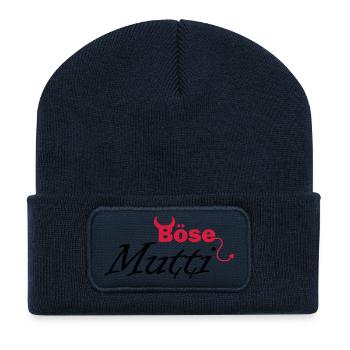 böse Mutti - Recycelte Patch Beanie - French Navy - Vorne