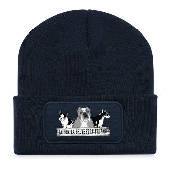Le Bon, La Brute et leTruand - Beanie recyclé à patch - bleu marine - Devant