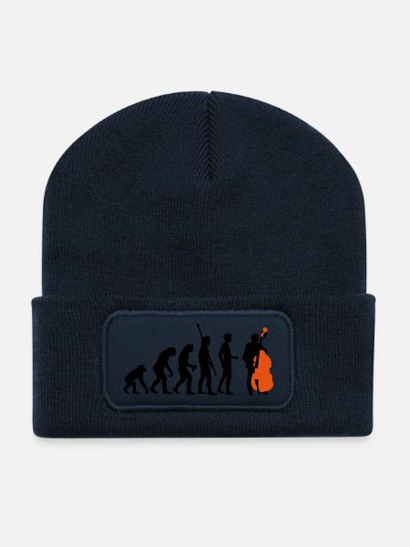 evolution_bass_2c - Recycelte Patch Beanie - French Navy