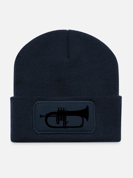music trumpet brass - Recycled Patch Beanie - french navy