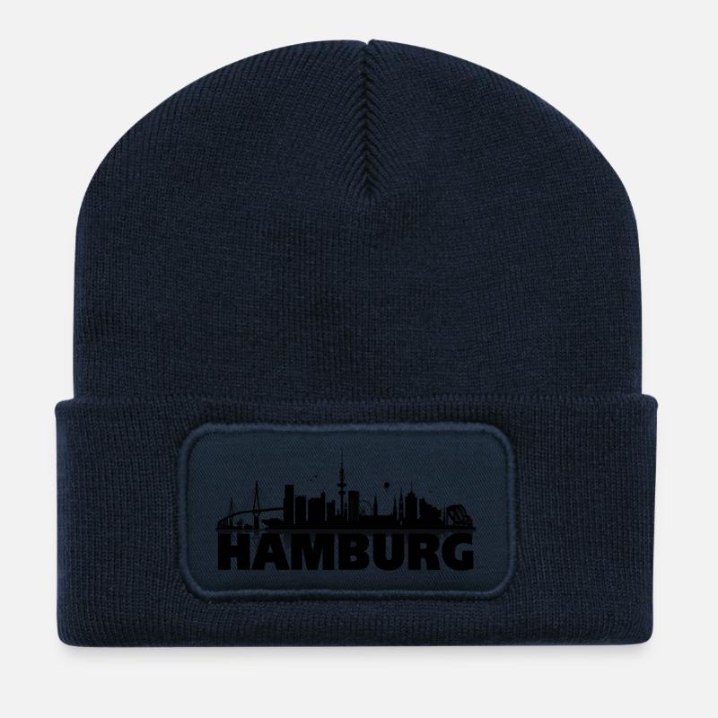 Hamburg 04 - Recycelte Patch Beanie - French Navy