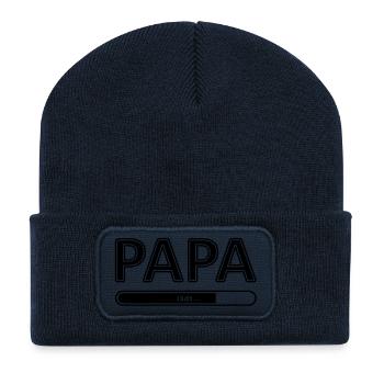 schwanger papa Schwangerschaft - Recycelte Patch Beanie - French Navy - Vorne