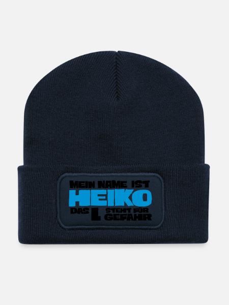 heiko - Recycelte Patch Beanie - French Navy