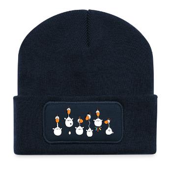 Crazy Chickens - Chicken - Hens - cock - Recycled Patch Beanie - french navy - Front