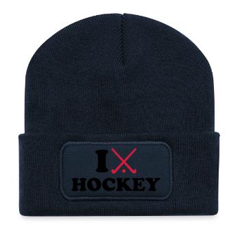 I love Field hockey - Recycled Patch Beanie - french navy - Front