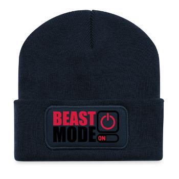 Beast Mode On Power An - Recycled Patch Beanie - french navy - Front