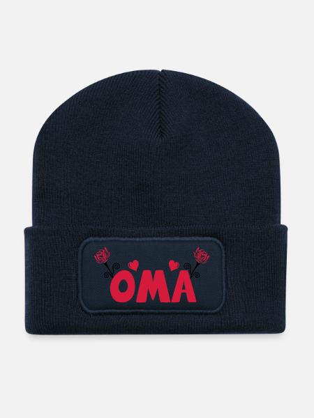 oma - Recycelte Patch Beanie - French Navy