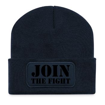 Revolution / Frieden / Menschen / Reise / Grün / - Recycelte Patch Beanie - French Navy - Vorne