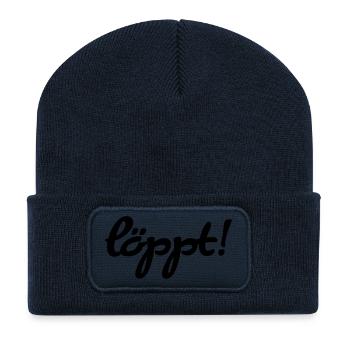 löppt - Recycled Patch Beanie - french navy - Front