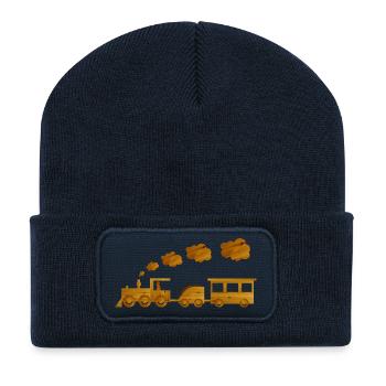 tracteur - Beanie recyclé à patch - bleu marine - Devant