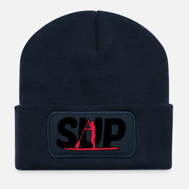 live love SUP - Stand up Paddeling - Wassersport - Recycelte Patch Beanie - French Navy