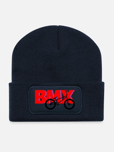 BMX Streetwear Shirt – Urban Style - Recycelte Patch Beanie - French Navy
