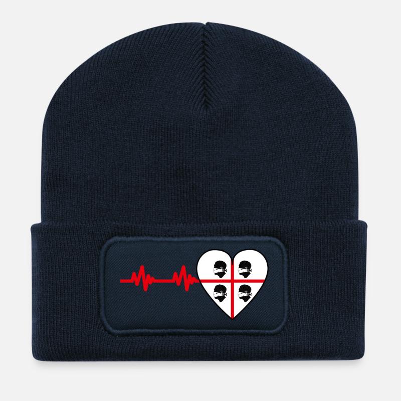 4 Mori Masked Pulse - Recycled Patch Beanie - french navy