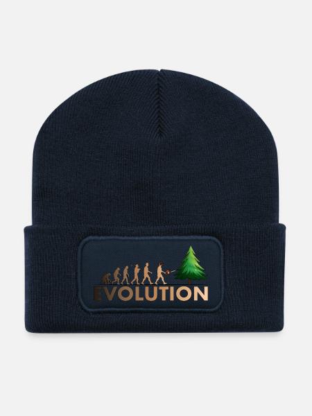 Kettensägen Evolution Farbe - Recycelte Patch Beanie - French Navy