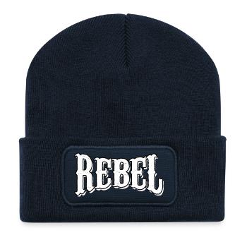 rebel dieb rowdy rebell bandit hustler gang crime - Recycled Patch Beanie - french navy - Front