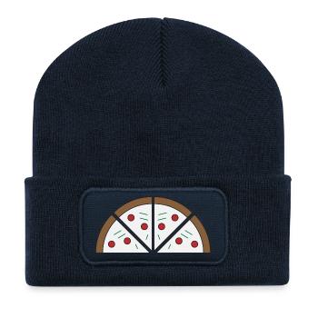 Bild von einer Pizza - Recycelte Patch Beanie - French Navy - Vorne
