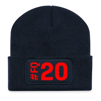 FQ20-KARTON - Recycelte Patch Beanie - French Navy - Vorne