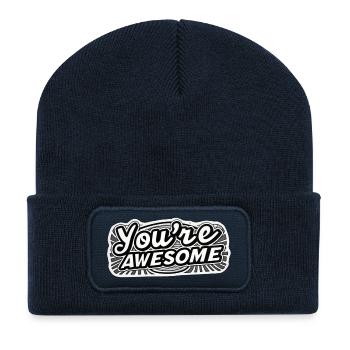 Du bist großartig! Du bist großartig! * - Recycelte Patch Beanie - French Navy - Vorne