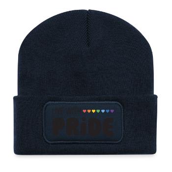 LGBTQ Pride Month - Live with Pride - Recycled Patch Beanie - french navy - Front