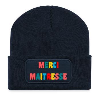THANK YOU. MISTRESS. MASTER. THANK YOU MISTRESS - Recycled Patch Beanie - french navy - Front