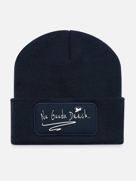Nu Guudn Daach - Sächsisch - Dialekt - Recycelte Patch Beanie - French Navy