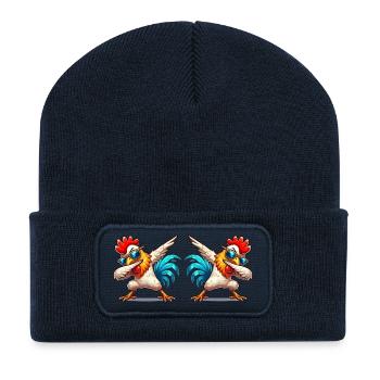 Dabbing 2 - Recycled Patch Beanie - french navy - Front