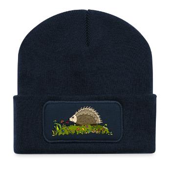 Igel - Recycelte Patch Beanie - French Navy - Vorne