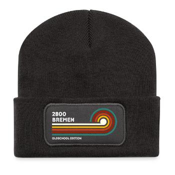 Bremen Retro Shirt 2800 Oldschool Zip Code - Recycled Patch Beanie - dark grey - Front