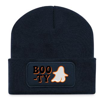 Bouc - Beanie recyclé à patch - bleu marine - Devant