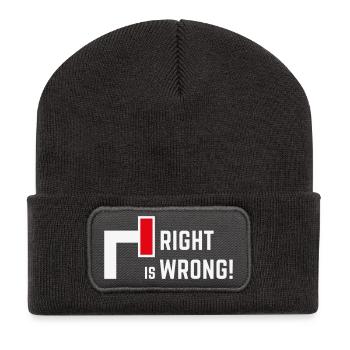 Le bien est faux ! Contre les partis de droite et de droite v1 - Beanie recyclé à patch - charbon - Devant