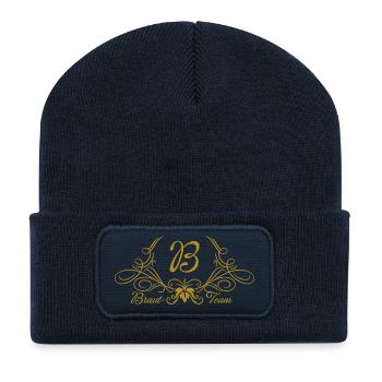 Bridal Team Ornament Gold - Recycled Patch Beanie - french navy - Front