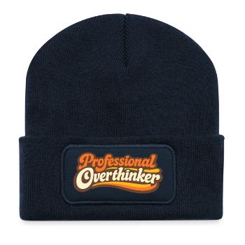 PROFESSIONAL OVERTHINKER Retro - Recycled Patch Beanie - french navy - Front